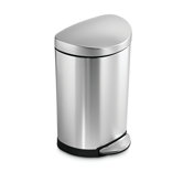 2.6 Gallon Step Trash Can in Brushed Stainless Steel