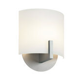 Scudo One Light Wall Sconce in Satin Silver
