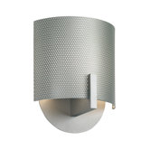 Scudo 7" One Light Wall Sconce with Satin Silver Metal Shade in Satin Silver