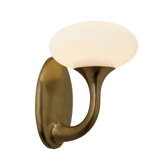 Bella One Light Wall Sconce in Natural Brass