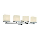 Cubist Four Light Bath Vanity in Polished Chrome