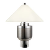 Urn Two Light Table Lamp in Polished Nickel