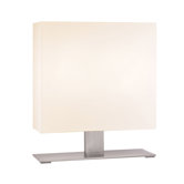 Mitra Two Light Table Lamp in Satin Nickel
