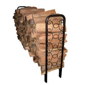 8' Ornamental Scroll Log Rack