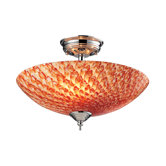 Night Glow 3 Light Semi Flush Mount