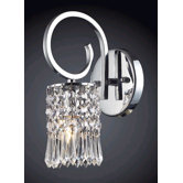 Optix Wall Sconce in Polished Chrome and Clear Crystal