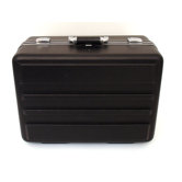 Deluxe Polyethylene Tool Case with Chrome Hardware in Black: 13 x 18 x 9