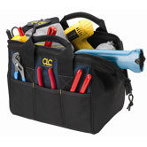 CLC Tool Bag: 23 Pocket - 12" Standard BigMouth Bag: 9" H x 18" W x 7" D