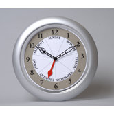 Contemporary Silver DayClock