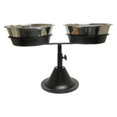 Adjustable Barstool Double Dog Feeder
