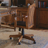Brookhaven Tilt Swivel Chair in Medium Clear Cherry