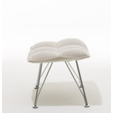 HourglassJehs and Laub Wire Base Ottoman