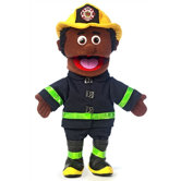 14" African-American Fireman Glove Puppet