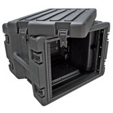 8U Roto Rolling Rack in Black