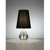 Claridge Teardrop Table Lamp with Black Shade