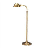 Alvin Adjustable Pharmacy Floor Lamp in Antique Natural Brass