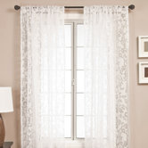 Badi Scroll Rod Pocket Panel in White