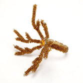 Coral Napkin Rings in Gold - Set of 4