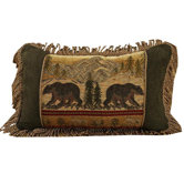 Bear Pillow with Rope Fringe