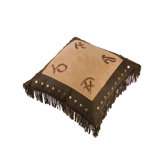 Brands Square Pillow in Dark Tan