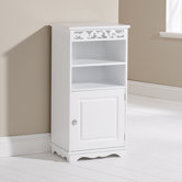 Corella Floor Cupboard in White