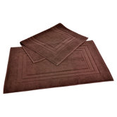 100% Supima Cotton 2-Piece Bath Mats Set in Coffee Bean