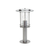 York Single Lamppost in Brushed Stainless Steel