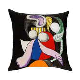 Femme a la Fleur Tapestry Pillow