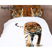 Dolce Mela Raging Tiger Duvet Cover Set