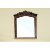 Elbridge Solid Wood Framed Mirror in Medium Walnut