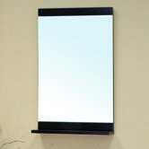 Ramsey Solid Wood Framed Mirror in Black