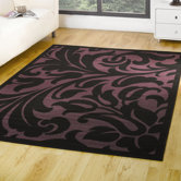 Element Warwick Black / Purple Contemporary Rug/Runner