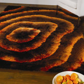 Splendour Deluxe Allure Brown/Orange Shag Rug