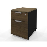 Pro-Concept Assembled Mobile Pedestal in Milk Chocolate Bamboo / Black