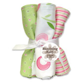 Tulip Four Piece Terry Burp Cloth Set