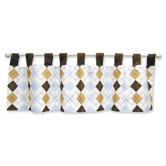 Prep School Blue Tab Top Window Valance