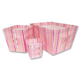Juicie Fruit 3 Piece Stripe Paisley Bin Set