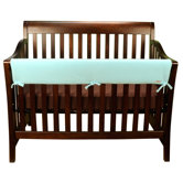 Crib Wrap Long Teal Fleece Rail Cover