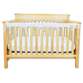 Long Fleece Crib Wrap Narrow Rail Cover in White