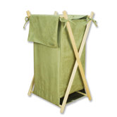Ultra Suede Hamper in Avocado