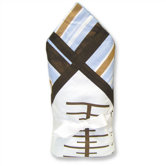 Max Growth Chart Baby Blanket in Blue Stripes