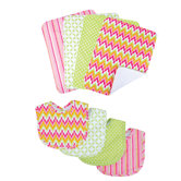 Savannah Bouquet Bib and Burp Cloth Set