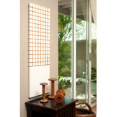 Pura Vida I Off The Grid Teak Panel in White with Natural Grid