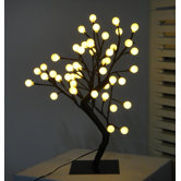 Desktop Ball Tree with 48 Piece Warm White LED Lights