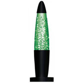 Black Base Sparkle Lamp with Green