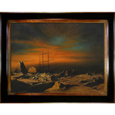 Panther Among Icebergs in Melville Bay Canvas Art by William Bradford Nautical