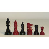 Classic Chessmen in Black / Red