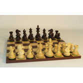 Walnut Stained Exclusive on Dark Rosewood Chess Board