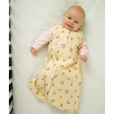 100% Organic Cotton SleepSack Wearable Blanket in Yellow with Tea Cup Print