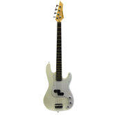 Electric Bass Guitar with Gig Bag and Cable in White